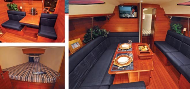 Hunter e33 interior ©  SW